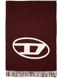 DIESEL - S-Tevie Oval D-Logo Fringed-Edge Scarf - Lyst