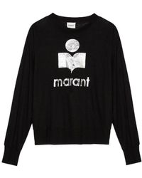 Isabel Marant - Isabel Marant Étoile Logo Printed Long-Sleeve T-Shirt - Lyst