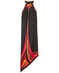 PUCCI - Pucci Printed Halterneck Maxi Dress - Lyst