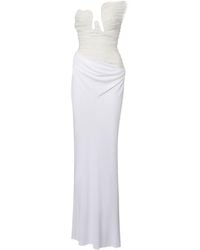 Christopher Esber - Salacia Ruched Lace And Jersey Gown - Lyst