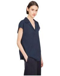 Vince - Cap-Sleeve Polo Shirt - Lyst