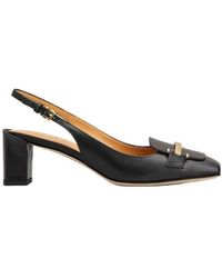 Tod's - 50Mm Leather Slingback Pumps - Lyst