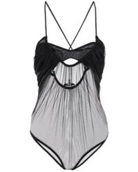 Nensi Dojaka - Cutout Tulle Bodysuit - Lyst