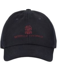 Brunello Cucinelli - Logo-Embroidered Garment-Dyed Baseball Cap - Lyst