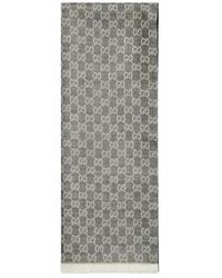 Gucci - Gg Wool Silk Jacquard Stole - Lyst