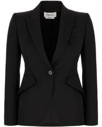 McQueen - Wool Single-Breasted Blazer - Lyst
