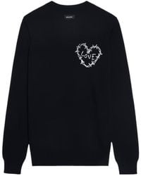 Zadig & Voltaire - Heart-Detail Sweater - Lyst