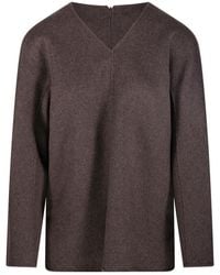 Max Mara - 'S V-Neck Long-Sleeved Blouse - Lyst