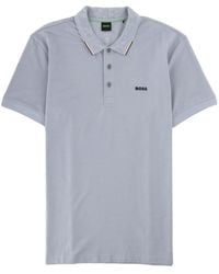 BOSS - Monogram-Pattern Polo Shirt - Lyst