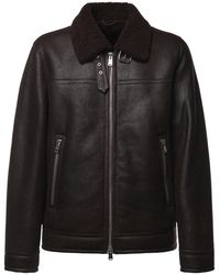 Dondup - Lapel-Collar Zip-Up Leather Jacket - Lyst