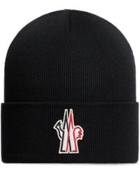 Moncler - Grenoble Logo Wool Beanie Hat - Lyst