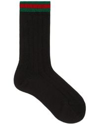 Gucci - Children's Cotton Socks With Web - Lyst