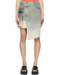 Off-White c/o Virgil Abloh - Asymmetric Denim Skirt - Lyst