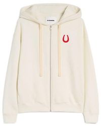 Jil Sander - Cotton Terry Zip-Up Sweatshirt - Lyst