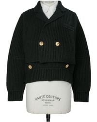 Sacai - Long-Sleeve Knit Jacket - Lyst