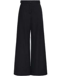 Weekend by Maxmara - Wool And Cotton Gabardine Trousers - Lyst