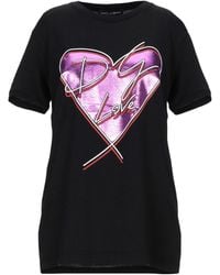 Dolce & Gabbana - Solid Color Crew Neck Short Sleeve Top - Lyst