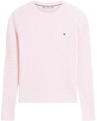 Tommy Hilfiger - Cableknit Crewneck Longsleeve Sweater - Lyst