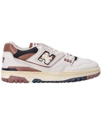 New Balance - 550 In White/brown/black Leather - Lyst