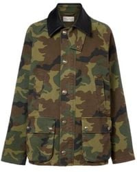 Nili Lotan - Andrew Camouflage Leather-Trimmed Cotton Jacket - Lyst