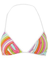 PUCCI - Pucci Reversible Triangle Bikini Top - Lyst