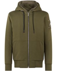 Moose Knuckles - Logo Plaque Zipped Drawstring Hoodie - Lyst