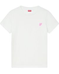 KENZO - Elephant Logo Embroidered T-Shirt - Lyst