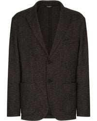 Dolce & Gabbana - Prince Of Wales Single Breasted Blazer - Lyst