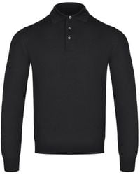 Tagliatore - Palmer Long-Sleeved Knitted Polo Shirt - Lyst