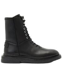AllSaints - Escher Lace-Up Zip Combat Boots - Lyst