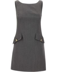 Elisabetta Franchi - Logo Detailed Sleeveless Mini Dress - Lyst