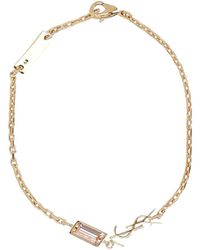 Saint Laurent - Cassandre Charm Bracelet - Lyst