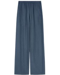 Emporio Armani - Striped Straight Leg Pants - Lyst