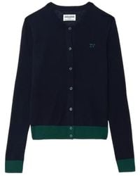 Zadig & Voltaire - Missya Logo-Embroidered Cardigan - Lyst