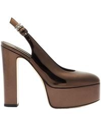 Casadei - Patty Platform Slingback Heeled Sandals - Lyst