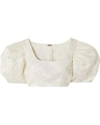 Cult Gaia - Embellished Duchesse-Satin Top - Lyst