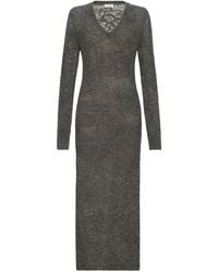 Brunello Cucinelli - Lace Flowers Knit Dress - Lyst