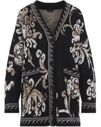 Etro - Jacquard-Knit Wool Cardigan - Lyst