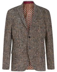 Etro - Single-Breasted Checked Blazer - Lyst