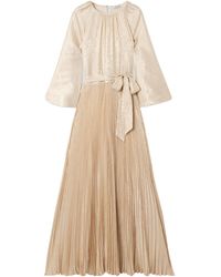 Jonathan Simkhai - Varenya Pleated Belted Maxi Dress - Lyst