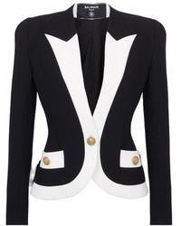 Balmain - Two-tone Wool Jacket - Lyst