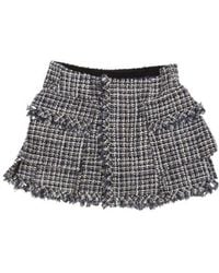 Sacai - Asymmetric Tweed Wrap Mini Skirt - Lyst