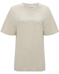 JW Anderson - Jw Anderson Logo Embroidered Crewneck T-Shirt - Lyst