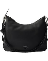 Prada - Fold Large Leather Shoulder Bag - Lyst