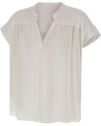 Kaos - Gathered V-Neck Blouse - Lyst