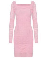 Tom Ford - Open-Knit Square-Neck Minidress - Lyst