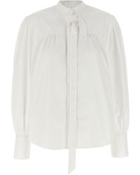 Prada - Bow Shirt - Lyst