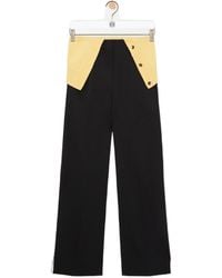 Loewe - Fold-Over Waist Straight-Leg Trousers - Lyst