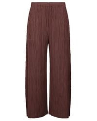 Pleats Please Issey Miyake - Pleats Please Issey Miyake Wide Leg Pleated Trousers - Lyst