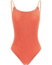 Hunza G - Camille Crinkle One-Piece Swimsuit - Lyst